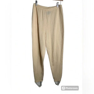Vintage Jeanne Pierre Cozy Cream Stirrup Pants size Medium